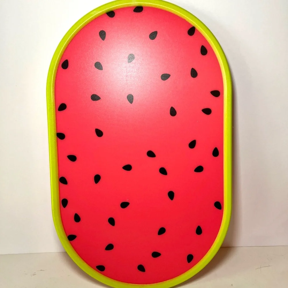 Watermelon Shaped Cutting Board Green and Pink Summer Cooking Fun - Picture 6 of 6